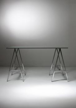 Compasso - 70s Desk with Chrome Trestles