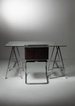 Compasso - 70s Desk with Chrome Trestles