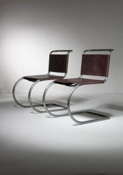 Compasso - Pair of "MR" Chairs by Mies van der Rohe for Knoll