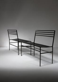 Compasso - "Straw" Benches by Kazuo Shinohara for Sawaya&Moroni