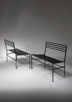 Compasso - "Straw" Benches by Kazuo Shinohara for Sawaya&Moroni