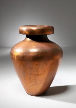 Compasso - Italian 50s Large Copper Plated Umbrella Stand