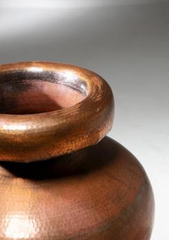 Compasso - Italian 50s Large Copper Plated Umbrella Stand