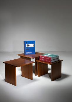 Compasso - Set of Three Walnut Nesting Tables
