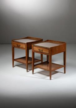 Compasso - Pair 60s Night Stands in the style of Gianfranco Frattini for Cantieri Carugati