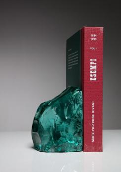 Compasso - Crystal Bookend by Fontana Arte
