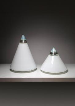 Compasso - Set of Two "Rio" Murano Glass Table Lamps by Giusto Toso for Leucos