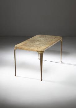 Compasso - Parchment Coffee Table by Paolo Buffa