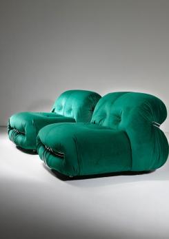 Compasso - Pair of "Soriana" Lounge Chairs by Afra and Tobia Scarpa for Cassina