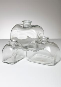 Compasso - Set of Three Murano Glass Vases Attributed to Barbini