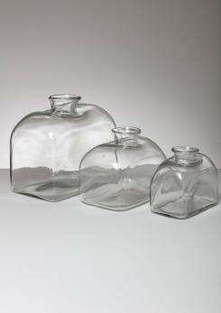 Compasso - Set of Three Murano Glass Vases Attributed to Barbini