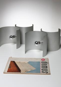 Compasso - Rare Pair of Aluminum Table Lamps by Nucleo Sormani