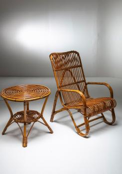 Compasso - Italian 60s Wicker Lounge Chair