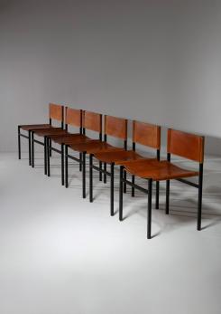 Compasso - Set of Six  "Rea" Chairs by Paolo Tilche for Arform