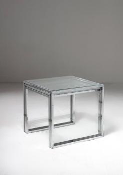 Compasso - Set of Three Nesting Steel Tables