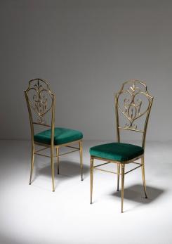 Compasso - Set of 10 Chiavari Brass Chairs