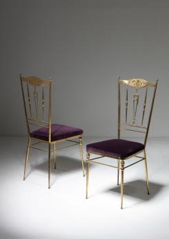 Compasso - Set of 10 Chiavari Brass Chairs