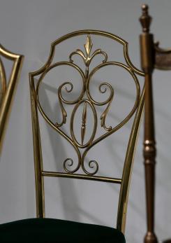 Compasso - Set of 10 Chiavari Brass Chairs