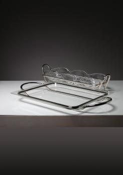 Compasso - Pair of Serving Pieces by Lino Sabattini for Argenteria Sabattini