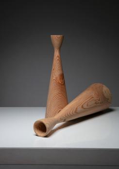 Compasso - Pair of Larch Vases