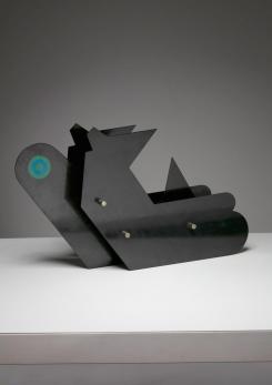 Compasso - Metal Sculpture by Lucio Del Pezzo for Studio Marconi