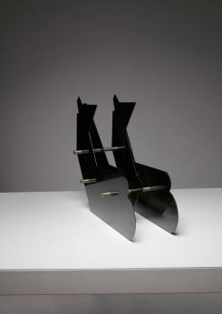 Compasso - Metal Sculpture by Lucio Del Pezzo for Studio Marconi