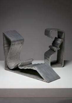 Compasso - Pair of Italian 70s Aluminum Sculptures