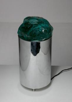 Compasso - 70s Table Lamp with Glass Gem