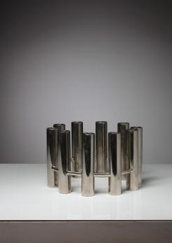 Compasso - Italian 70s Steel Candle Holder Compasso - Italian 70s Steel Candle Holder