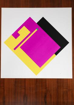 Complete Set Of Six Negativo Positivo Screenprints By Bruno Munari For Danese Compasso