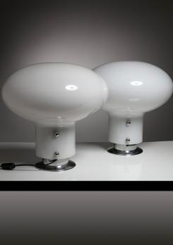 Compasso - Pair of "Leuké" Table Lamps by Celli Tognon for Stilnovo