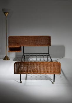 Compasso - Italian 60s Wicker Bed with Shleves