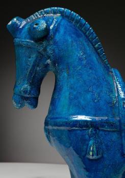 Compasso - Rimini Blu Ceramic Horse by Aldo Londi for Bitossi