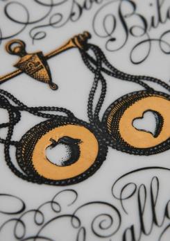 Compasso - "Sagittarius", "Libra" and "Gemini" Zodiac Plates by Piero Fornasetti