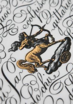 Compasso - "Sagittarius", "Libra" and "Gemini" Zodiac Plates by Piero Fornasetti