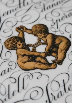 Compasso - "Sagittarius", "Libra" and "Gemini" Zodiac Plates by Piero Fornasetti