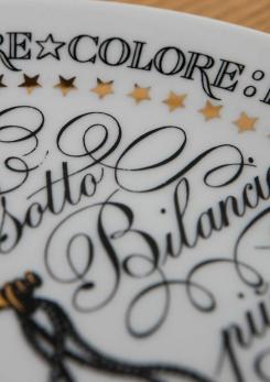 Compasso - "Sagittarius", "Libra" and "Gemini" Zodiac Plates by Piero Fornasetti