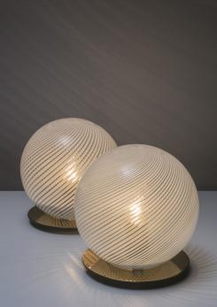 Compasso - Pair of "Tessuto" Table Lamps by Tronconi Compasso - Pair of "Tessuto" Table Lamps by Tronconi