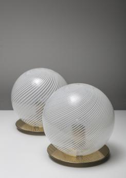 Compasso - Pair of "Tessuto" Table Lamps by Tronconi Compasso - Pair of "Tessuto" Table Lamps by Tronconi
