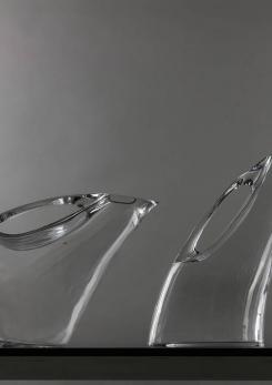 Compasso - Set of Two Crystal Pitchers by Angelo Mangiarotti