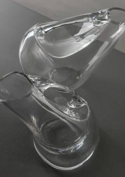 Compasso - Set of Two Crystal Pitchers by Angelo Mangiarotti Compasso - Set of Two Crystal Pitchers by Angelo Mangiarotti