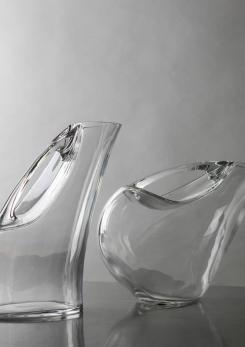 Compasso - Set of Two Crystal Pitchers by Angelo Mangiarotti