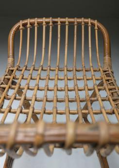 Compasso - Pair of Italian 60s Wicker Stools