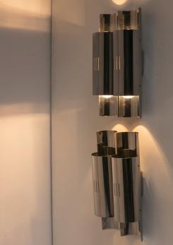 Compasso - Pair of Italian 60s Metal Sconces Compasso - Pair of Italian 60s Metal Sconces