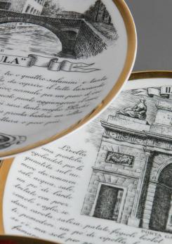 Compasso - Set of Four Fornasetti Dinner Plates