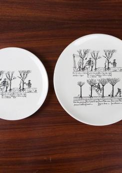 Compasso - Set of 9 Ceramic Plates by Enzo Bioli for Il Picchio