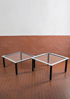 Compasso - Set of Two "Fasce Cromate" Coffee Tables by Luigi Caccia Dominioni for Azucena 