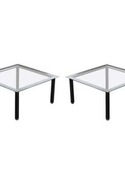 Compasso - Set of Two "Fasce Cromate" Coffee Tables by Luigi Caccia Dominioni for Azucena 