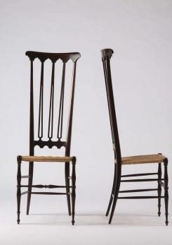 Compasso - Pair of Italian Chiavari High Back Chairs