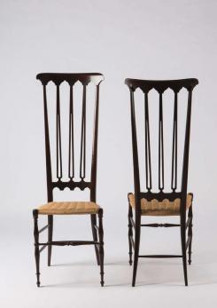 Compasso - Pair of Italian Chiavari High Back Chairs